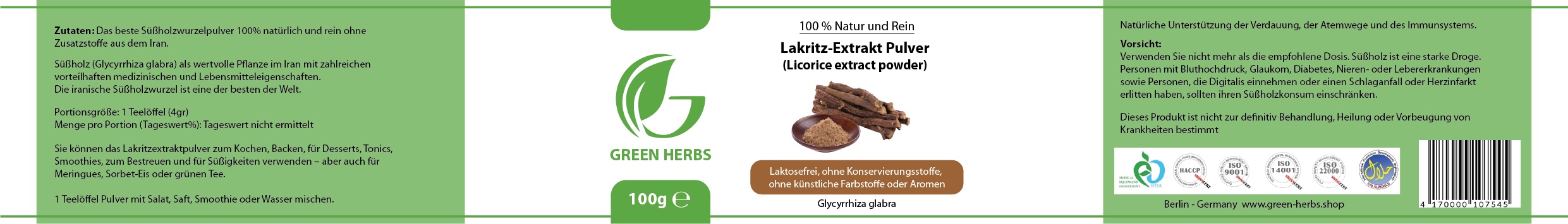 Lakritz-Extrakt Pulver